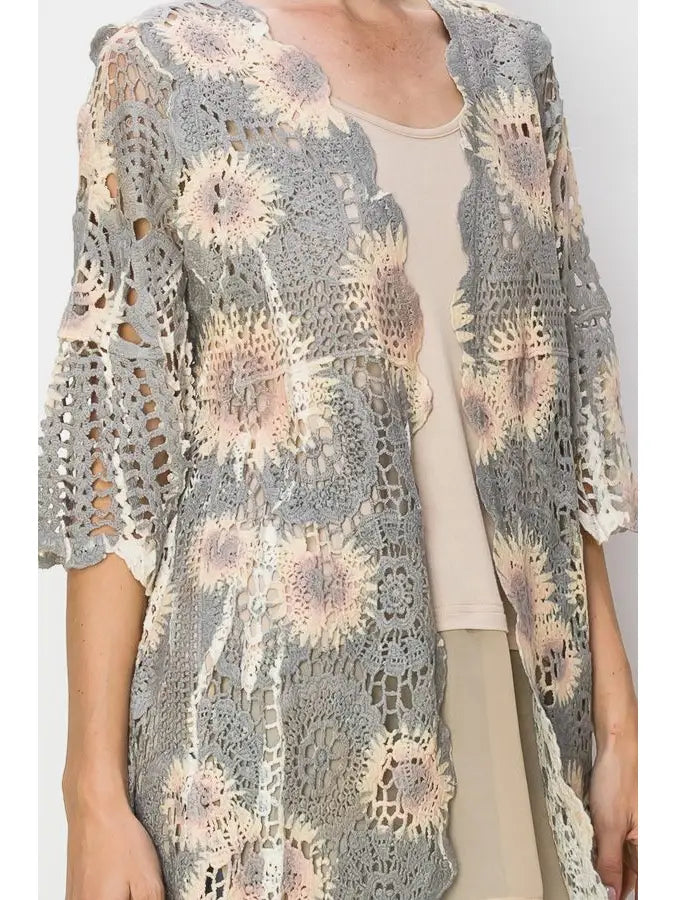 Sunflower Crochet Cardigan