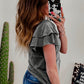 Carbon Flutter Top