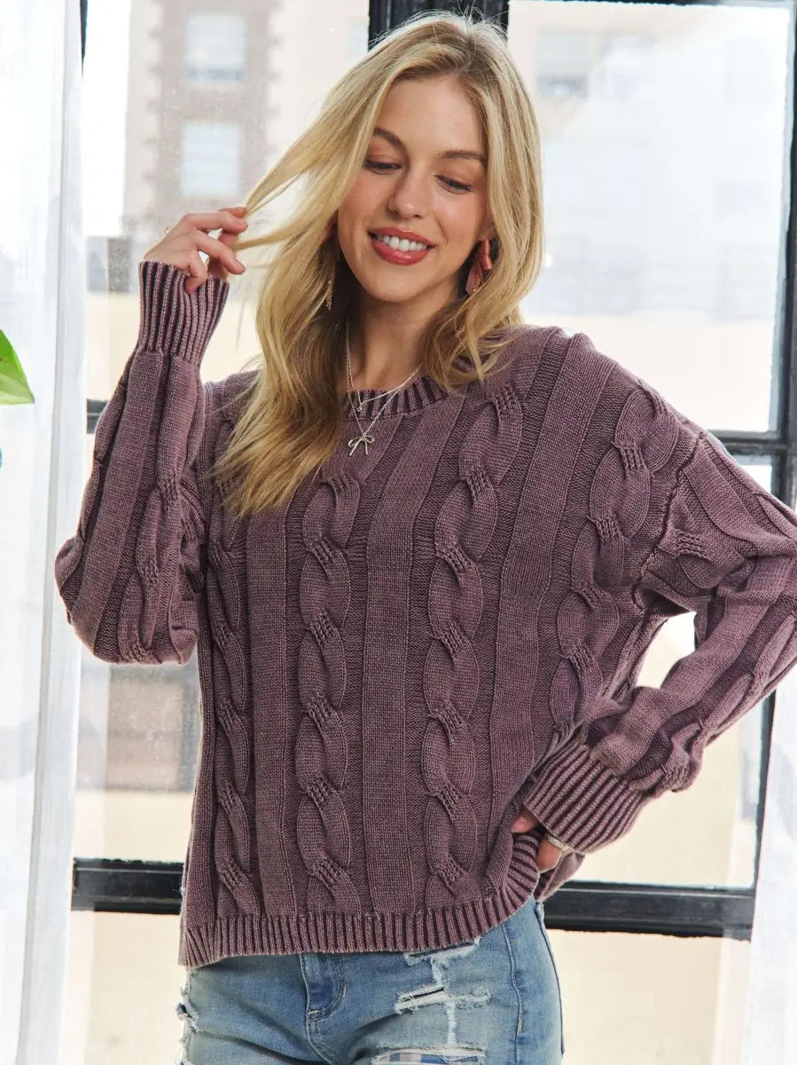 Plum Charm Sweater