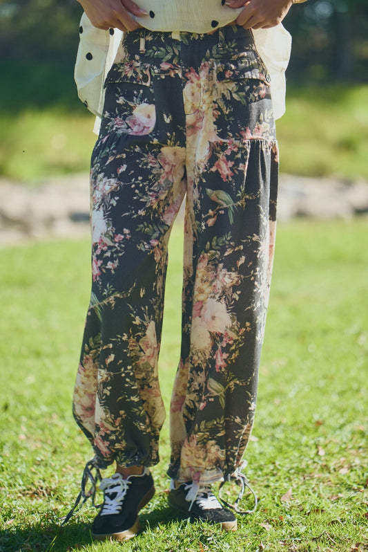 Vintage Floral Pants - PLUS