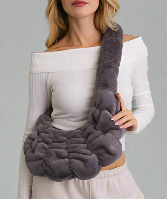 Plush Cloud Knit Cross Body Bag