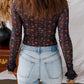 Dainty Floral Mesh Bodysuit