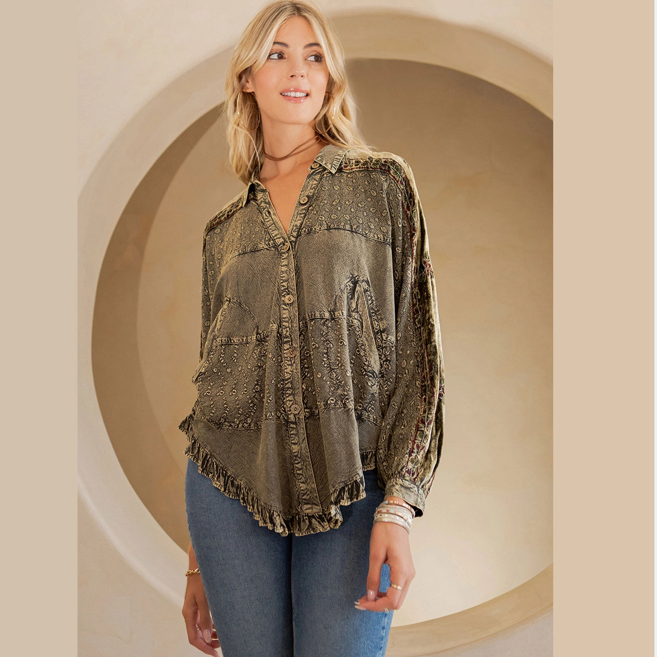 Gravel Bohemian Top