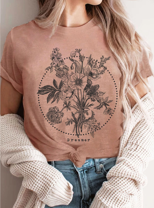 Dreamer Flower Graphic Tee
