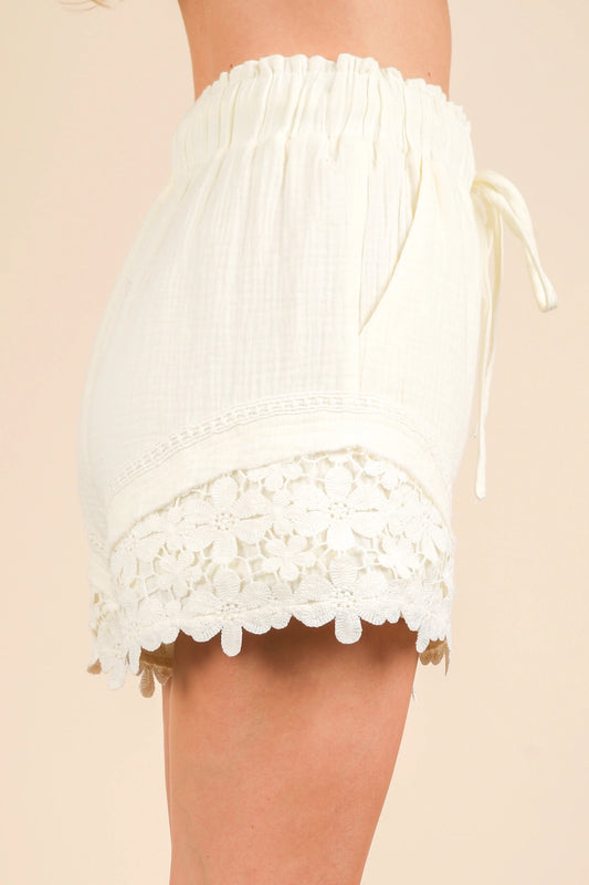 Lace Floral Shorts