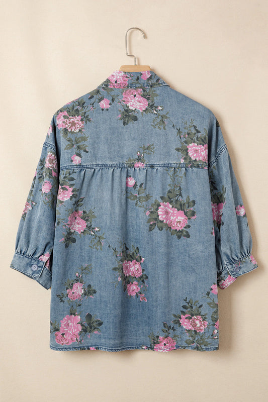 Floral Denim Shirt