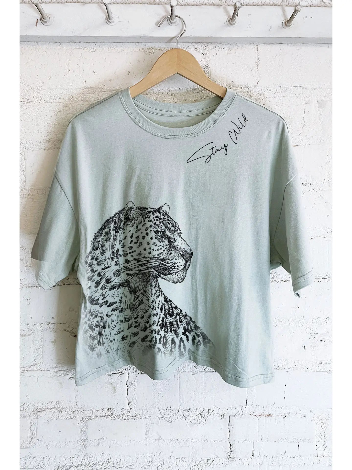 Stay Wild Leopard Long Crop