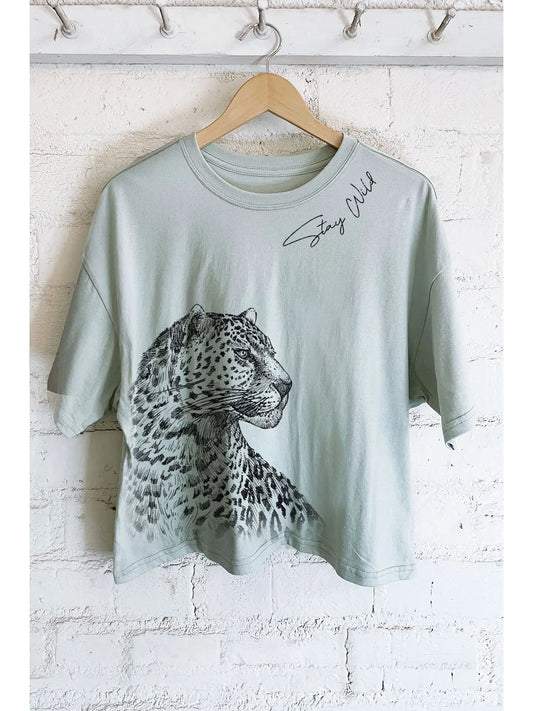Stay Wild Leopard Long Crop