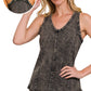 Zenana Crinkle French Terry Tank