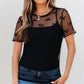 Mesh Bow Knot T Shirt