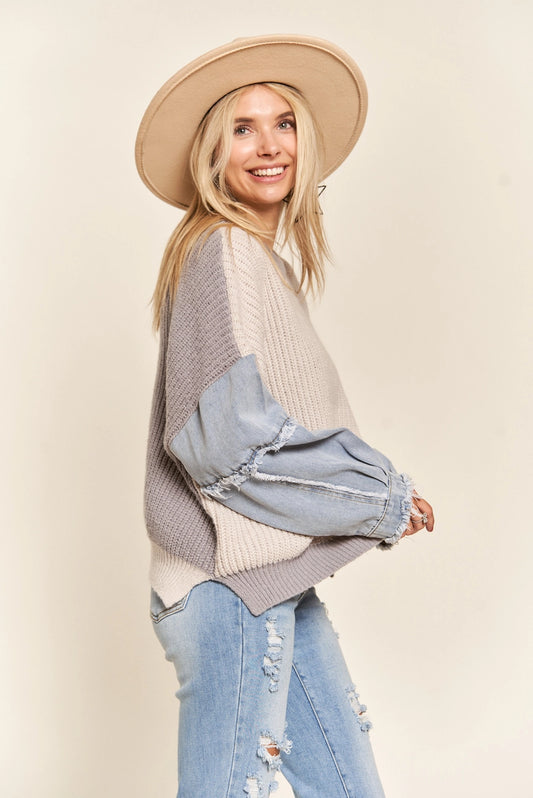 Denim Sweater